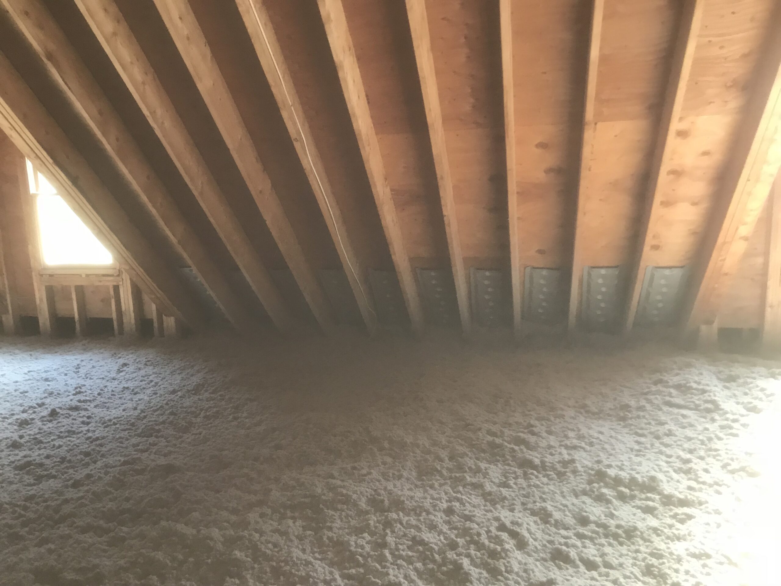 Image of an attic with insulation